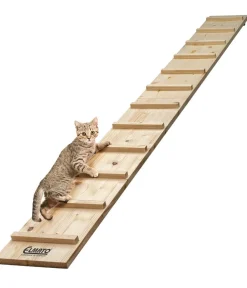 Elmato® Mehr Katzenzubehör - Katzentreppe, 2 x 100 cm Natur