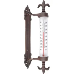 Esschert Design Gusseisen-Fensterrahmenthermometer Dunkelbraun Best