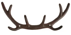 Esschert Design Gusseisen-Wandhaken Geweih Dunkelbraun Outlet