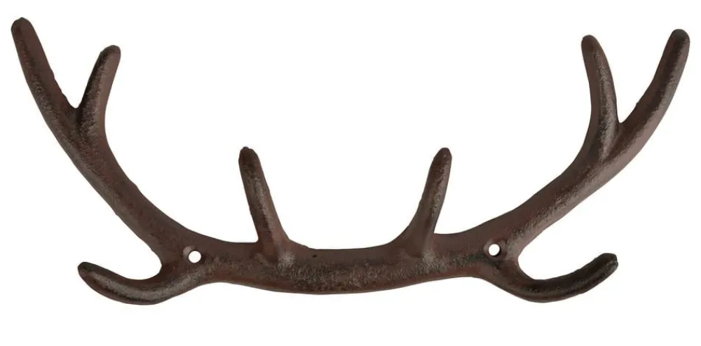 Esschert Design Gusseisen-Wandhaken Geweih Dunkelbraun Outlet