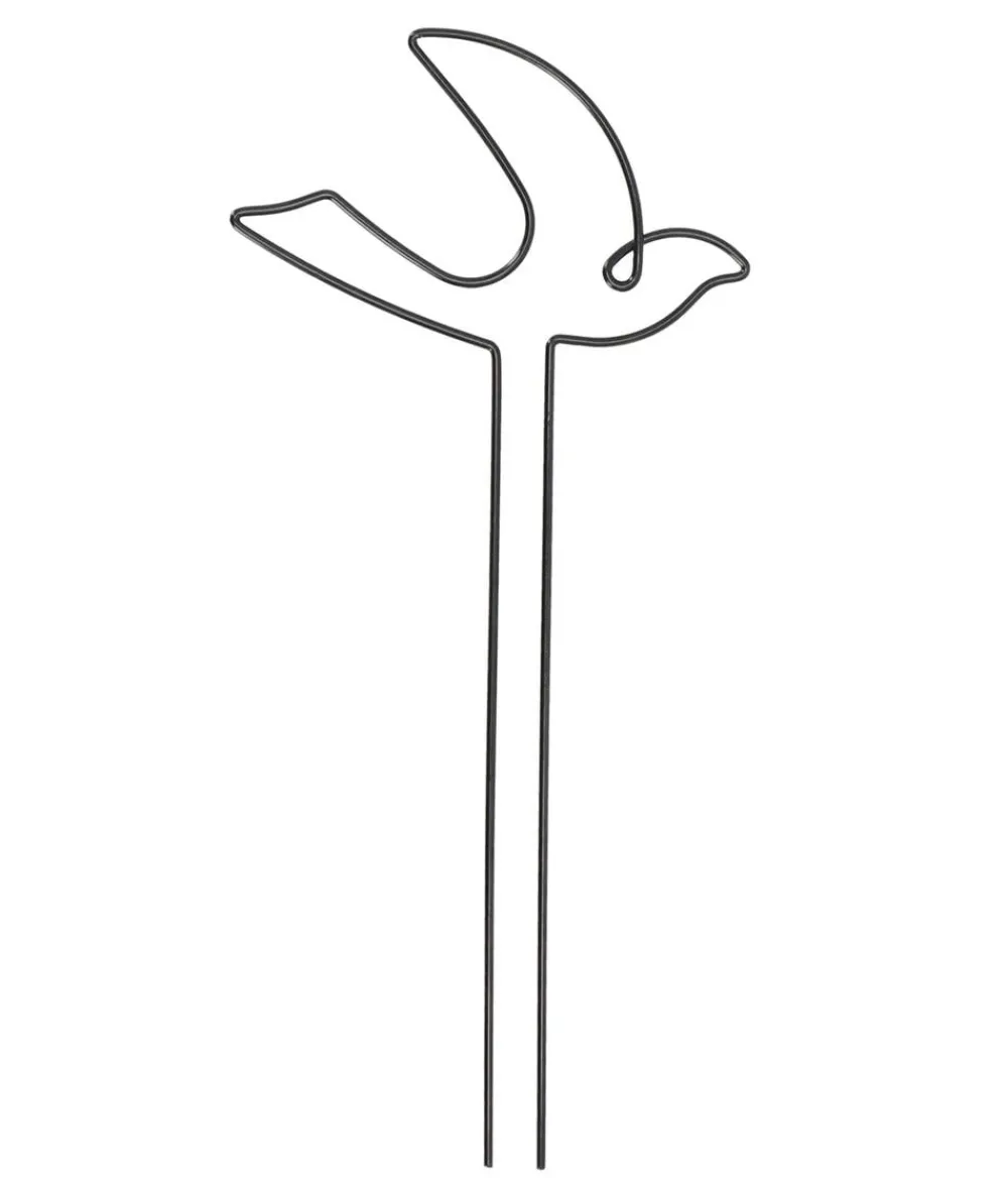 Esschert Design Metall-Rankhilfe Vogel, verschiedene Ausführungen, ca. H37,8 cm Schwarz Outlet