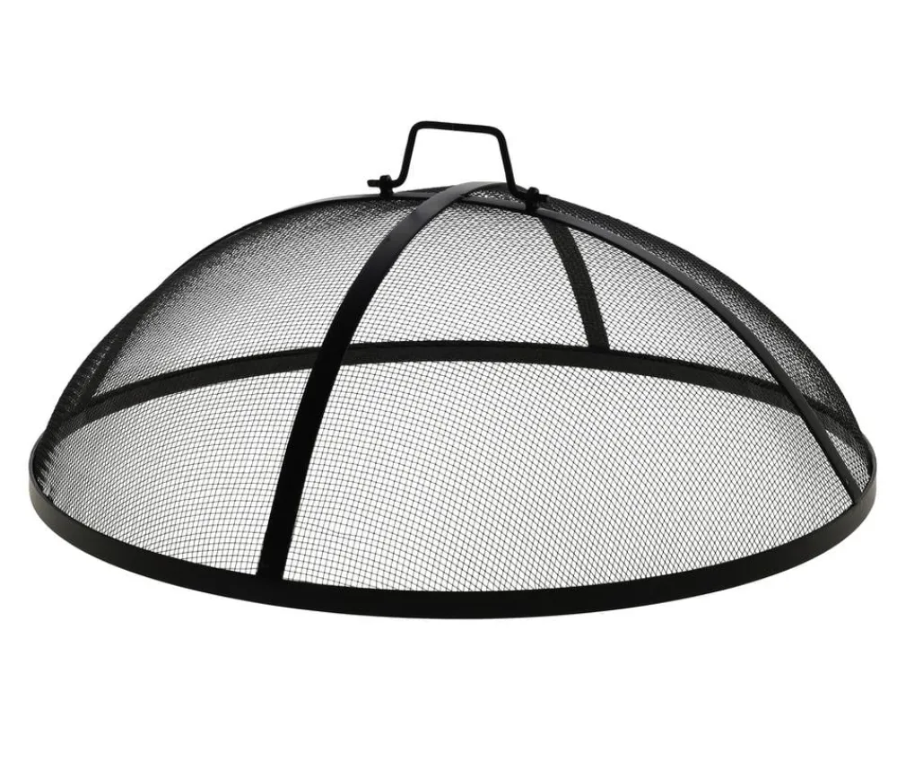 Esschert Design Feuerschalen - Esschert Funkenschutz für Feuerschale, ca. Ø59,2/H21,5 cm Schwarz