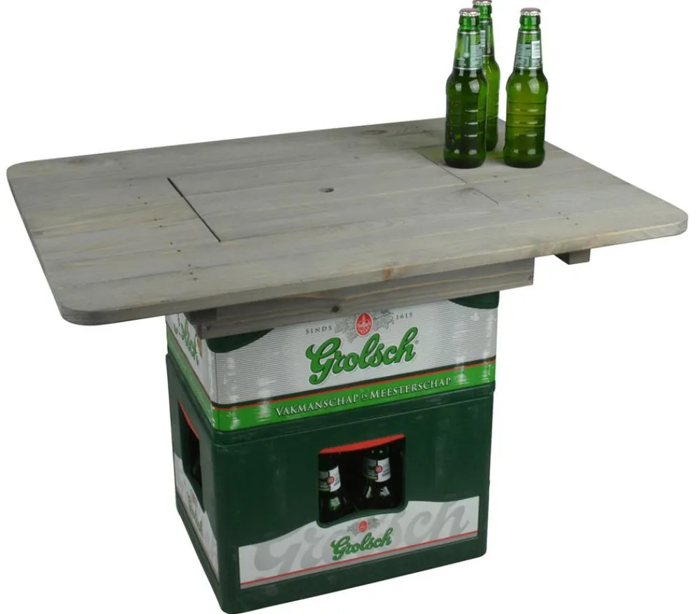 Esschert Design Esschert Holz-Bierkistentisch-Aufsatz mit Deckel, ca. B78/H11/T57 cm Outlet