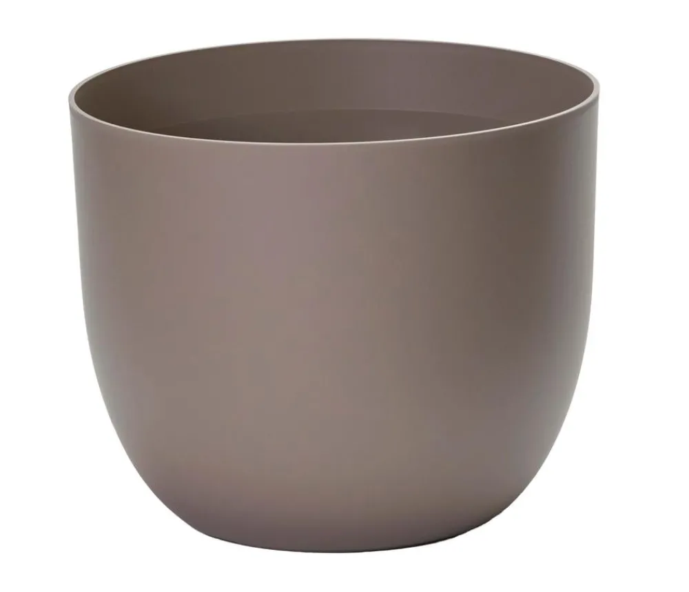 Euro3Plast Greener Kunststoff-Topf Rio, rund Taupe Discount