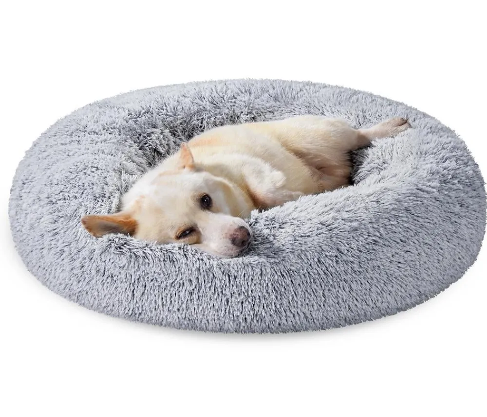 Feandrea Hundebett, rund, grau, ca. Ø80/H20 cm Hellgrau Sale