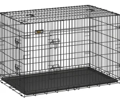 Feandrea Mehr Hundeschlafplätze - Hundekäfig XXL mit 2 Türen Schwarz