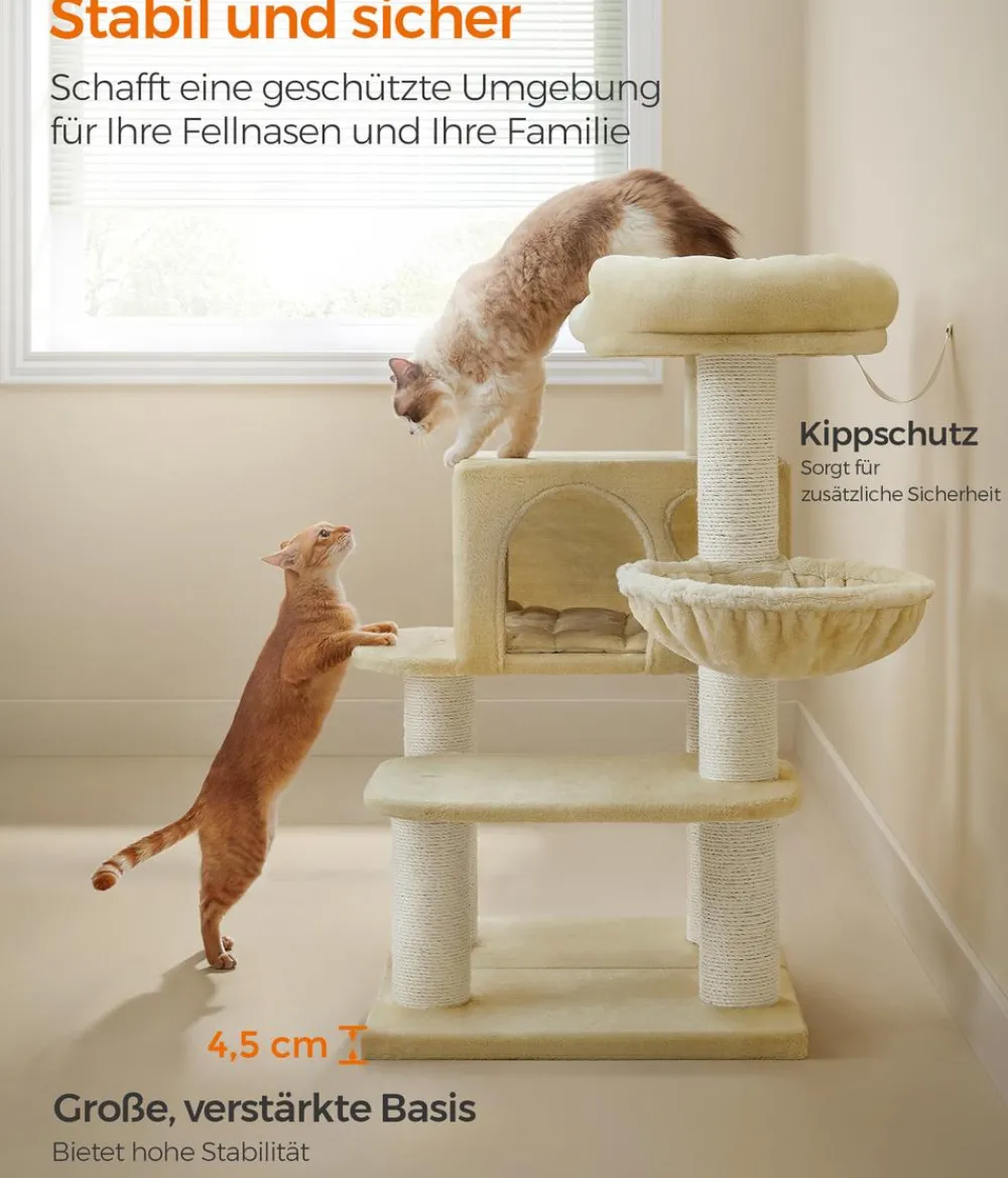 Feandrea Kratzbäume & Kratzmöbel > Kratzbaum, ca. B70/H107/T60 cm