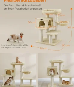 Feandrea Kratzbäume & Kratzmöbel > Kratzbaum, ca. B70/H107/T60 cm