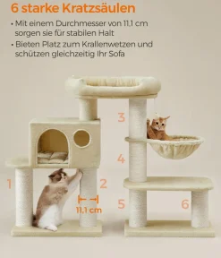 Feandrea Kratzbäume & Kratzmöbel > Kratzbaum, ca. B70/H107/T60 cm