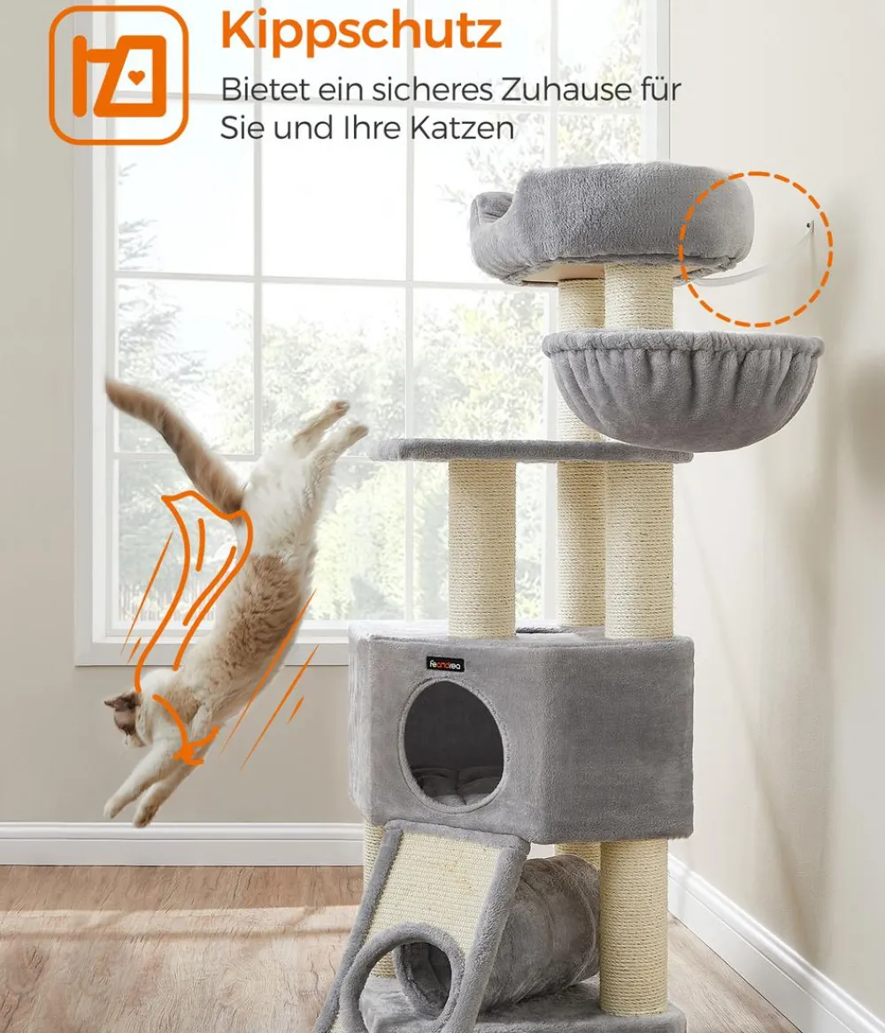 Feandrea Kratzbäume & Kratzmöbel - Kratzbaum, ca. B50/H141/T50 cm