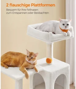 Feandrea Kratzbäume & Kratzmöbel > Kratzbaum, weiß, ca. B55/H143/T45 cm