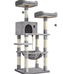 Feandrea Kratzbäume & Kratzmöbel > Kratzbaum mit Hängematte, ca. B55/H143/T45 cm