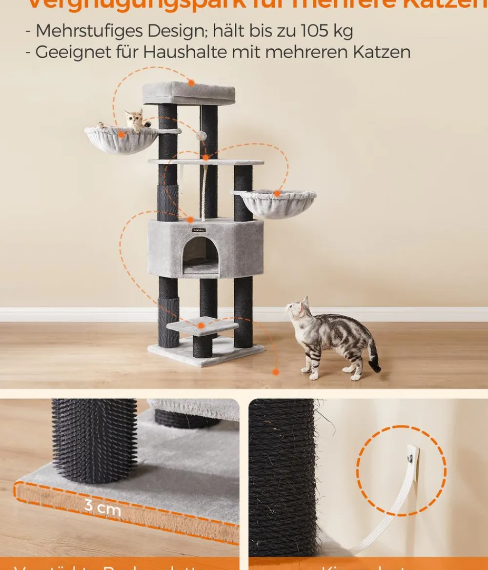Feandrea Kratzbaum mit selbstwärmenden Decken, /, ca. B50/H160/T50 cm Online