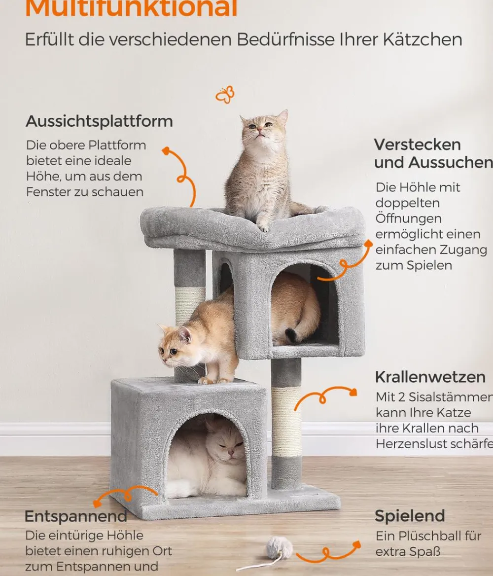 Feandrea Kratzbäume & Kratzmöbel > Kratzbaum S, ca. B54/H67/T34 cm