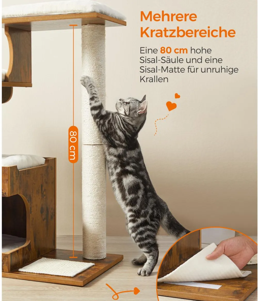 Feandrea Kratzbäume & Kratzmöbel > Kratzbaum, vintage, ca. B66/H88/T42 cm