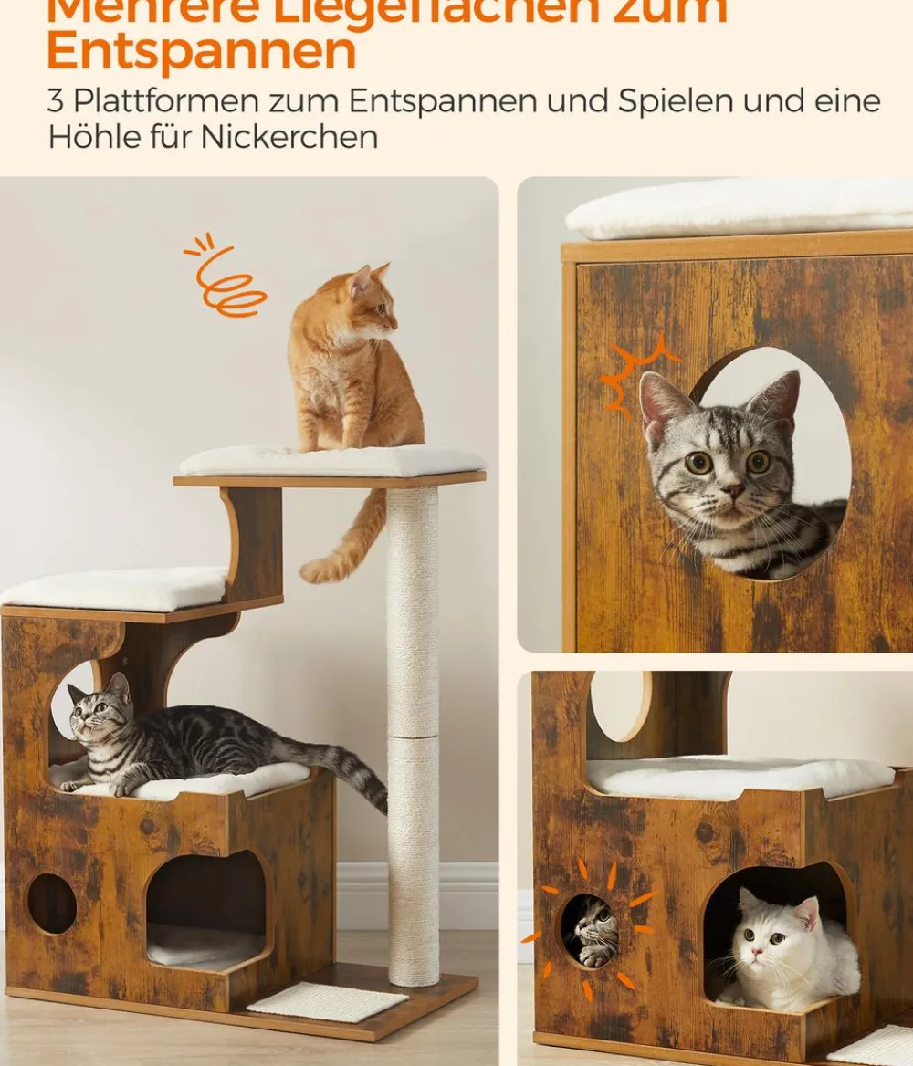 Feandrea Kratzbäume & Kratzmöbel > Kratzbaum, vintage, ca. B66/H88/T42 cm