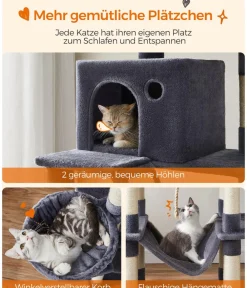 Feandrea Kratzbaum XXL, ca. B60/H206/T50 cm Grau New