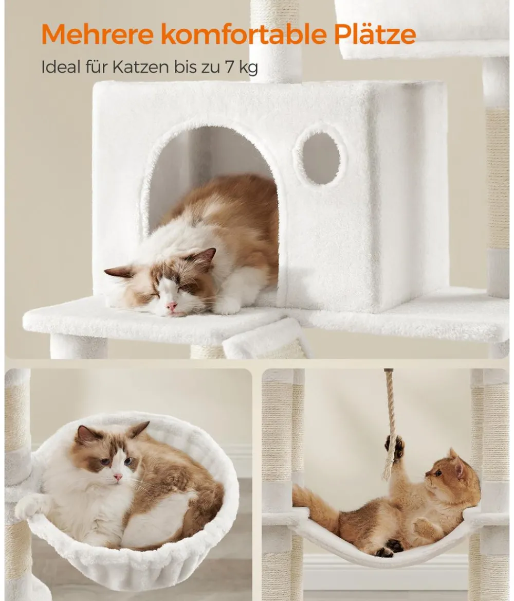 Feandrea Kratzbaum XXL, ca. B60/H206/T50 cm Creme Online