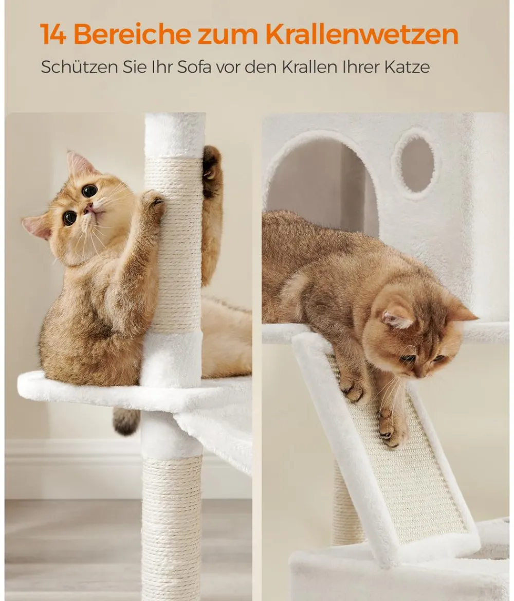 Feandrea Kratzbaum XXL, ca. B60/H206/T50 cm Creme Online
