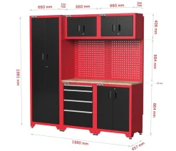 FEISTOS Werkzeugschrank Juno 2, ca. B198/H198/T45,7 cm Hot