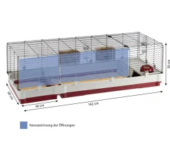 Ferplast® Nagerkäfige > ferplast Nagerheim Krolik 160, ca. B162/H50/T60 cm