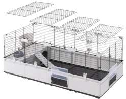Ferplast® Nagerkäfige - ferplast Nagerheim Modular 3, , ca. B144/H56/T72 cm Hellgrau