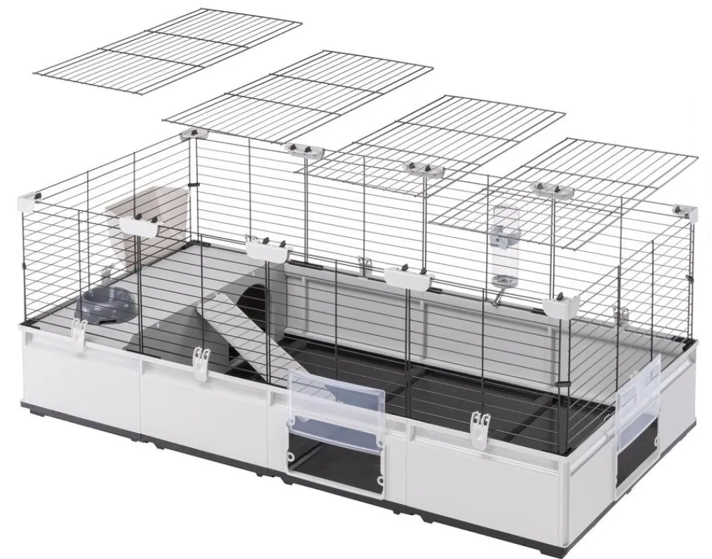Ferplast® Nagerkäfige - ferplast Nagerheim Modular 3, , ca. B144/H56/T72 cm Hellgrau