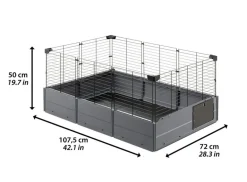 Ferplast® ferplast Nagerheim Multipla Open, schwarz, ca. B107/H50/T72 cm Dunkelgrau Outlet