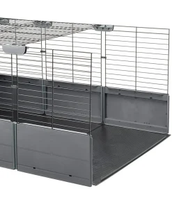 Ferplast® Nagerkäfige - ferplast Nagerheim Multipla Maxi, schwarz, ca. B142/H50/T72 cm Dunkelgrau