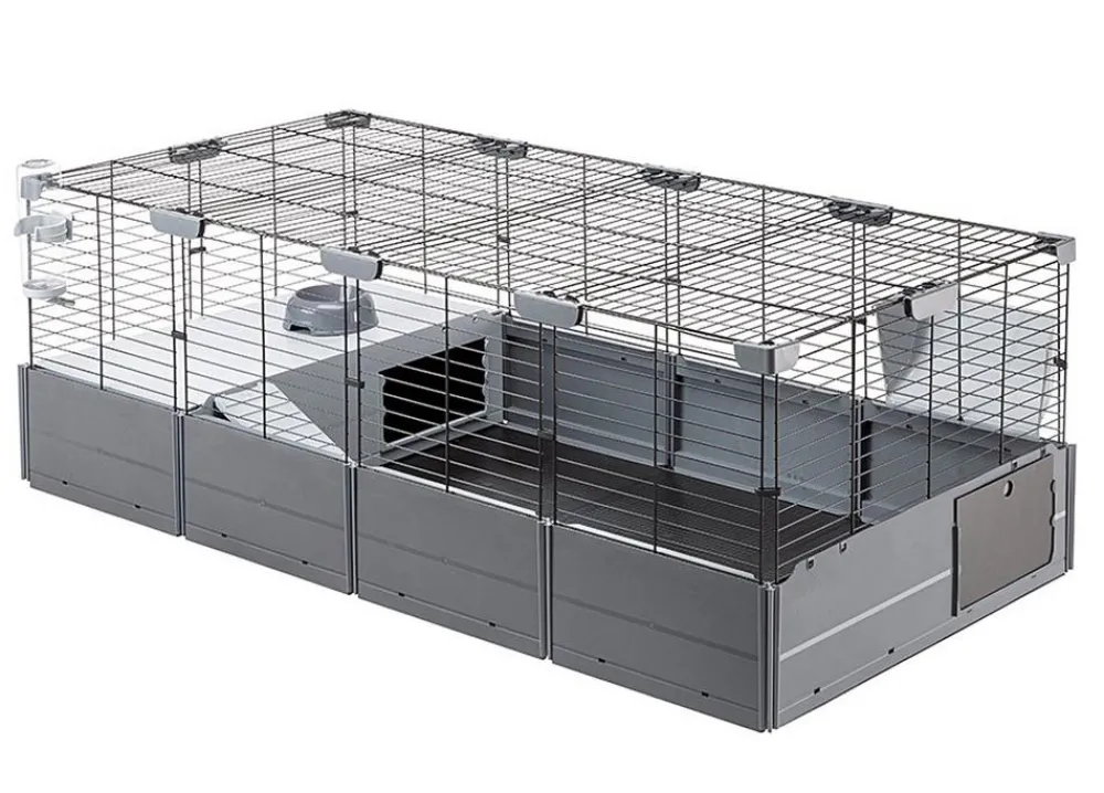 Ferplast® Nagerkäfige - ferplast Nagerheim Multipla Maxi, schwarz, ca. B142/H50/T72 cm Dunkelgrau