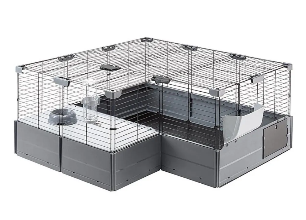 Ferplast® Nagerkäfige - ferplast Nagerheim Multipla Maxi, schwarz, ca. B142/H50/T72 cm Dunkelgrau