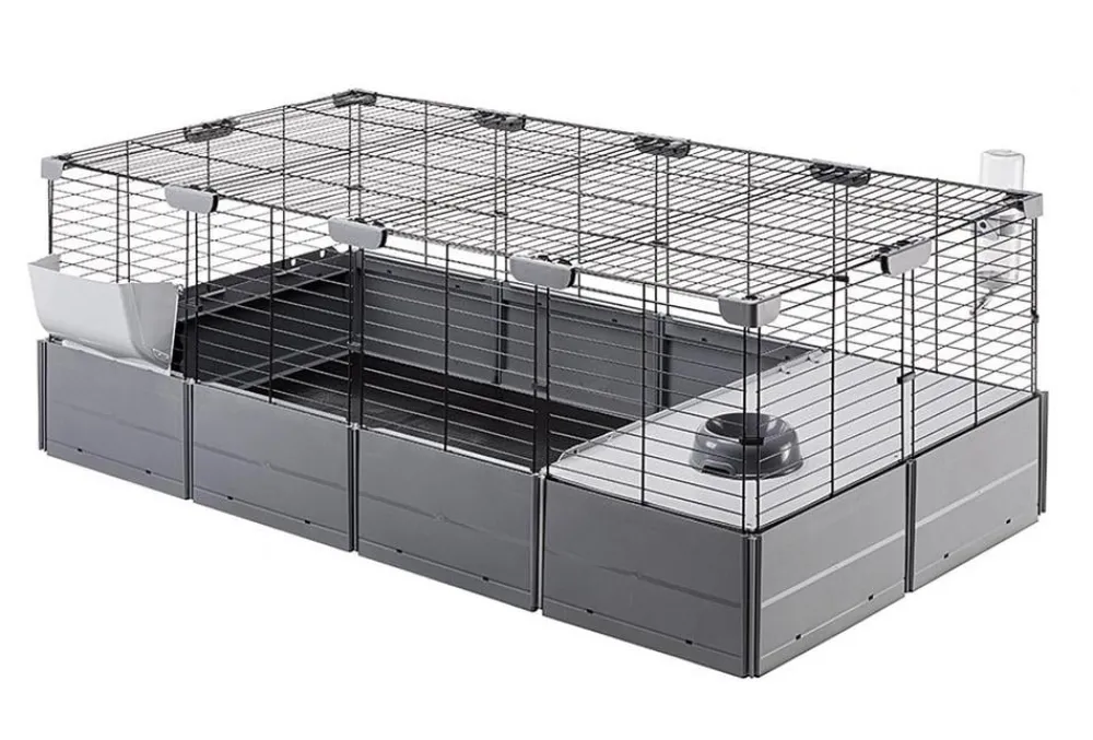 Ferplast® Nagerkäfige - ferplast Nagerheim Multipla Maxi, schwarz, ca. B142/H50/T72 cm Dunkelgrau