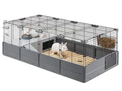 Ferplast® Nagerkäfige - ferplast Nagerheim Multipla Maxi, schwarz, ca. B142/H50/T72 cm Dunkelgrau