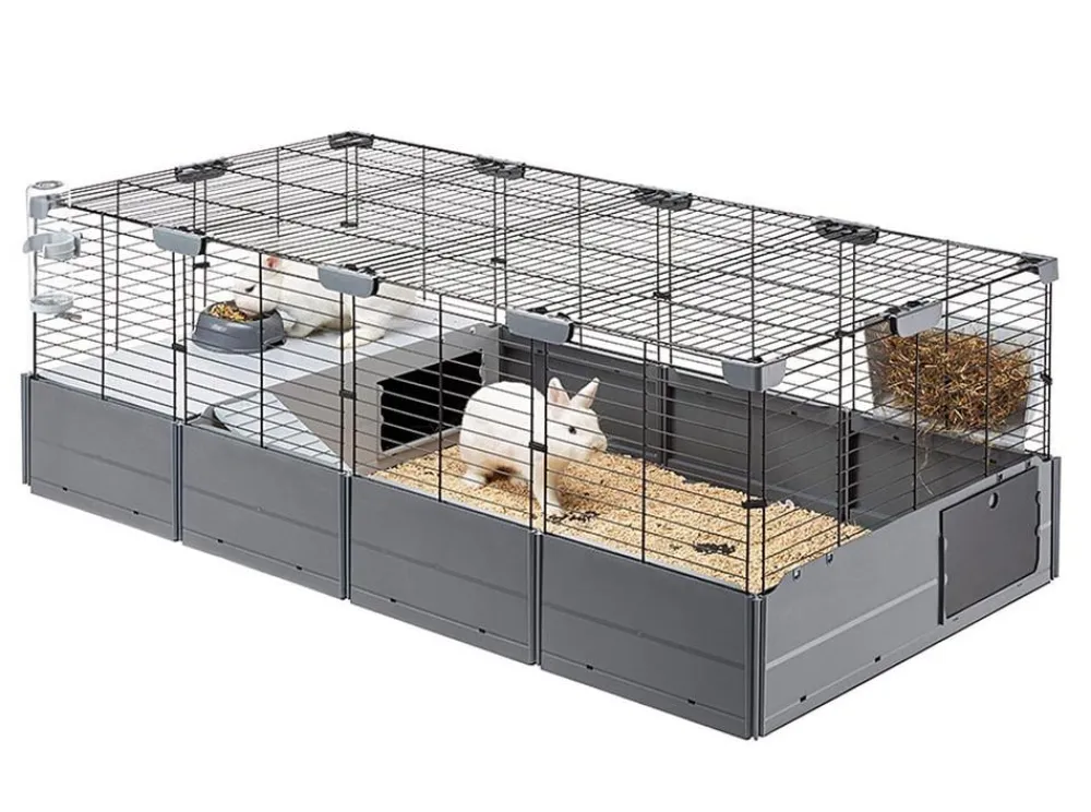 Ferplast® Nagerkäfige - ferplast Nagerheim Multipla Maxi, schwarz, ca. B142/H50/T72 cm Dunkelgrau