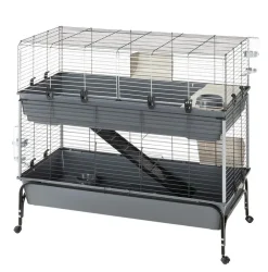 Ferplast® Nagerkäfige > ferplast Nagerheim Rabbit 120 Double, grau, ca. B118/H117/T58 cm