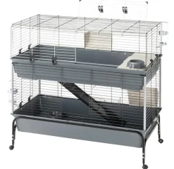Ferplast® Nagerkäfige > ferplast Nagerheim Rabbit 120 Double, grau, ca. B118/H117/T58 cm