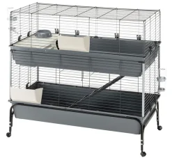 Ferplast® Nagerkäfige > ferplast Nagerheim Rabbit 120 Double, grau, ca. B118/H117/T58 cm