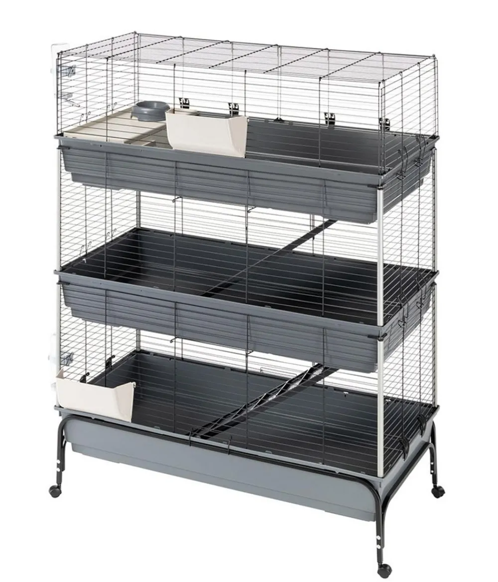 Ferplast® Nagerkäfige > ferplast Nagerheim Rabbit 120 Tris, grau, ca. B118/H166/T58 cm