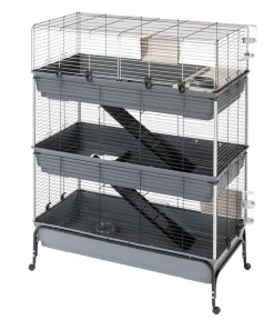Ferplast® Nagerkäfige > ferplast Nagerheim Rabbit 120 Tris, grau, ca. B118/H166/T58 cm