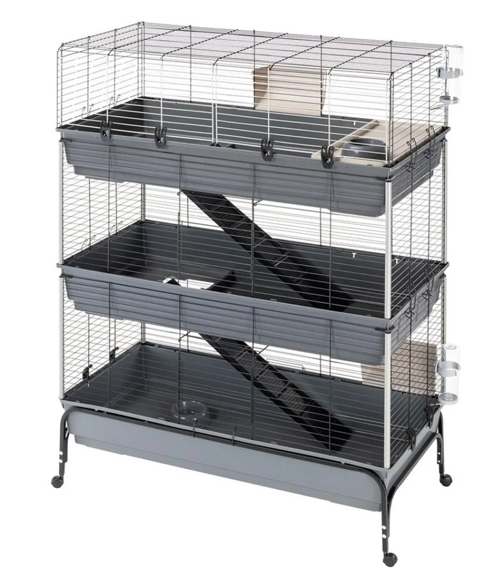 Ferplast® Nagerkäfige > ferplast Nagerheim Rabbit 120 Tris, grau, ca. B118/H166/T58 cm