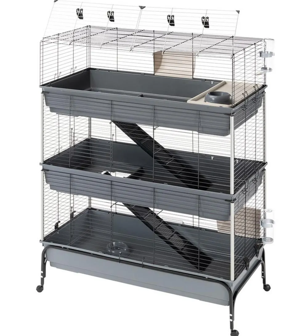 Ferplast® Nagerkäfige > ferplast Nagerheim Rabbit 120 Tris, grau, ca. B118/H166/T58 cm