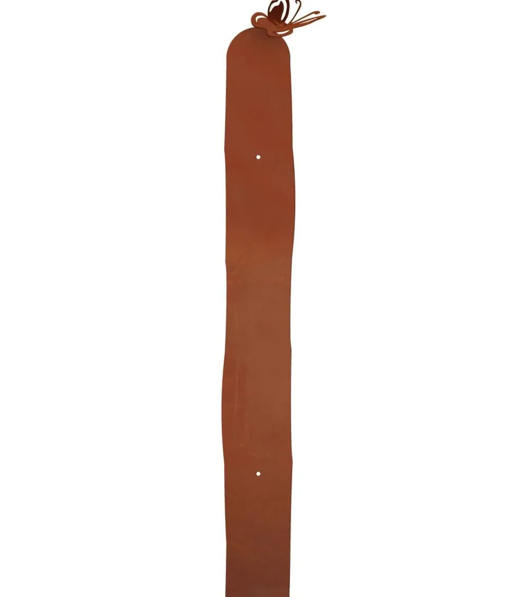 Ferrum Mehr Gartendekoration|Gartenzwerge & Gartenfiguren - Art Design Metall-Zaunlatte Schmetterling, ca. H90 cm Braun