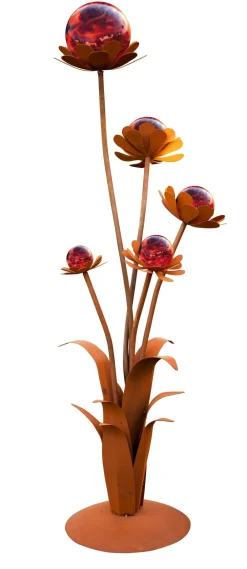 Ferrum Dekoartikel|Gartenkugeln & Glas Deko > Metall-Blumenzauber mit Glaskugeln, ca. H165 cm