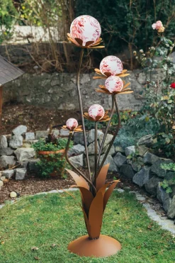 Ferrum Metall-Blumenzauber mit Glaskugeln, ca. H165 cm Lavendel Hot