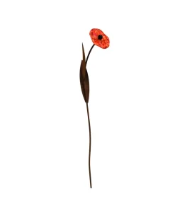 Ferrum Dekoartikel|Gartenkugeln & Glas Deko - Metall/Glas-Mohnblume, ca. H70 cm