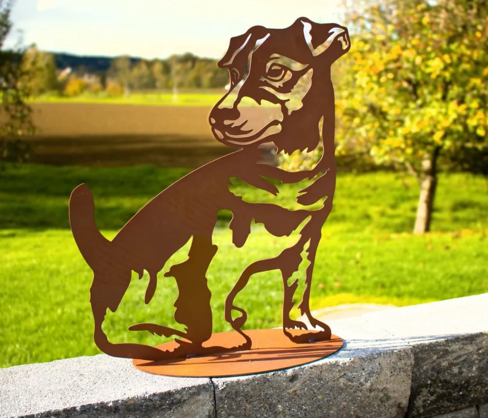 Ferrum Dekoartikel|Mehr Gartendekoration > Metall-Hund Rocco, ca. H45 cm