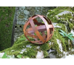 Ferrum Gartenkugeln & Glas Deko|Gartenzwerge & Gartenfiguren > Metall-Kugel aus Blechstreifen, rund, rost