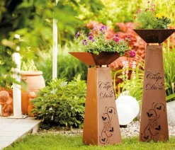 Ferrum Dekoartikel|Mehr Gartendekoration > Rost-Säule Trapez Carpe Diem