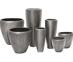fleur ami Blumentöpfe & Übertöpfe - Kunststoff-Topf Grace, konisch, Silber
