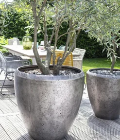 fleur ami Blumentöpfe & Übertöpfe - Kunststoff-Topf Grace, konisch, Silber